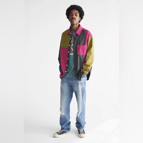 Urban Outfitters Mix Fabric Overshirt - Picture 5 of 10